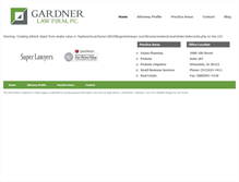 Tablet Screenshot of gardnerlawpc.com